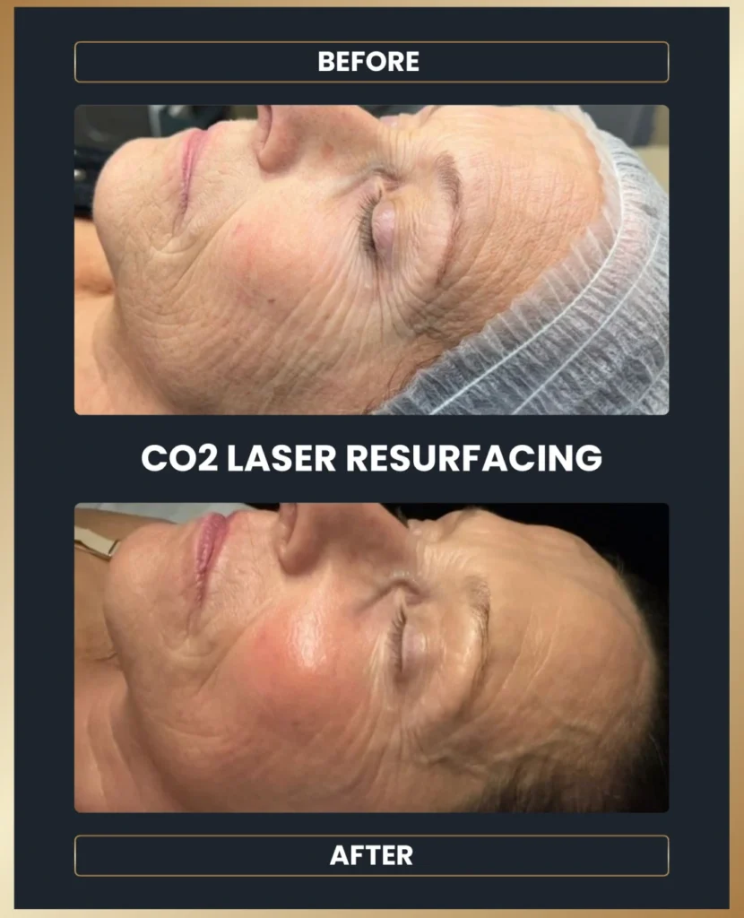 CO2 Laser Resurfacing before and after