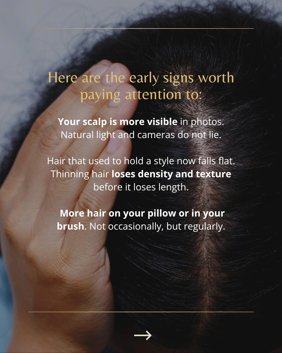 early signs of hair thinning
